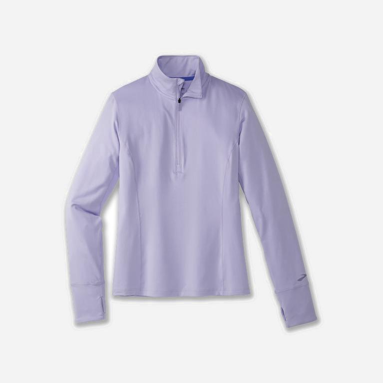 Brooks Dash 1/2 Zip Løpejakker Dame Outlet - Lavendel Lilla - Norge (PSN064938)